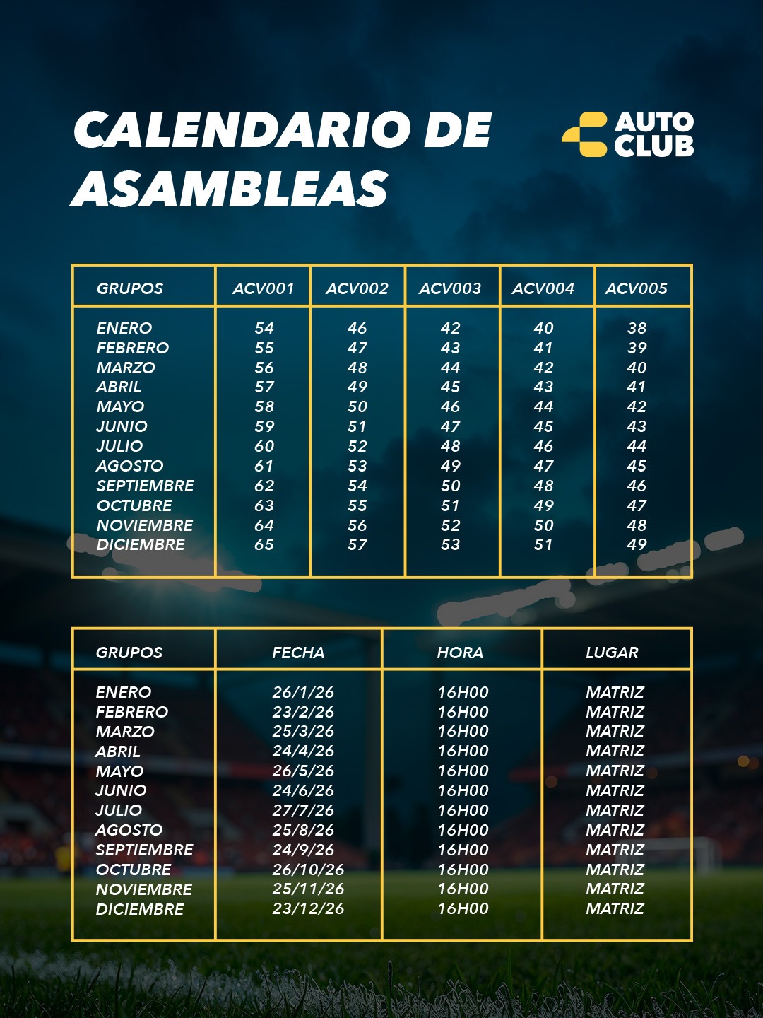 Calendario de Asambleas Movil